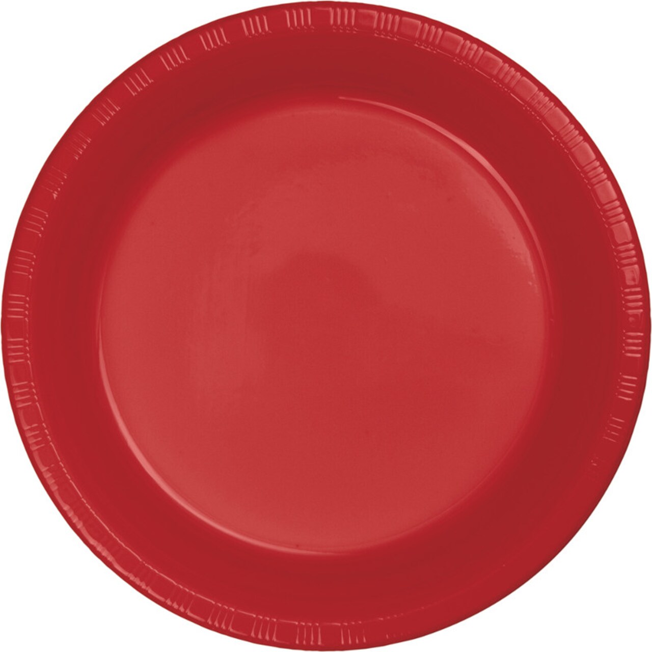 Party Central Solid Disposable Banquet Party Plates - 10.25" - Red - Club Pack of 240